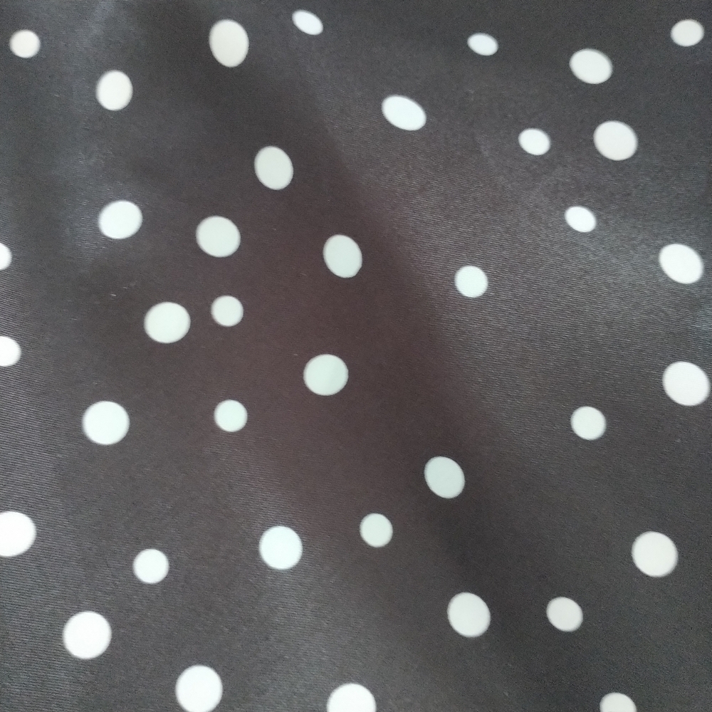 Bebe Satin Midi Silhouette Black & White Polka Dot Dress M - Picture 7 of 11
